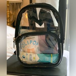 Clear see-thru mini backpack for adults or kids